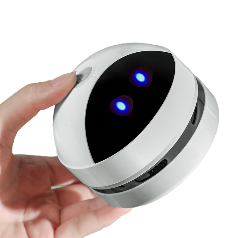 Desktop Vacuum Cleaner Mini,Cordless & Portable,Dust & Crumb Sweeper,Cute Cartoon Robot,USB,Easy to Remove Dust/Hair/Pet Hair/Crumbs on Desktop/Table/Keyboard/Sofa and etc,Lightweight Design