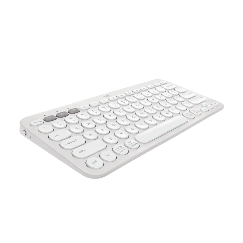 Logitech Pebble Keys 2 K380s, Multi-Device Bluetooth Wireless Keyboard with Customizable Shortcuts, Slim and Portable, Easy-Switch for Windows, macOS, iPadOS, Android, Chrome OS - Tonal White