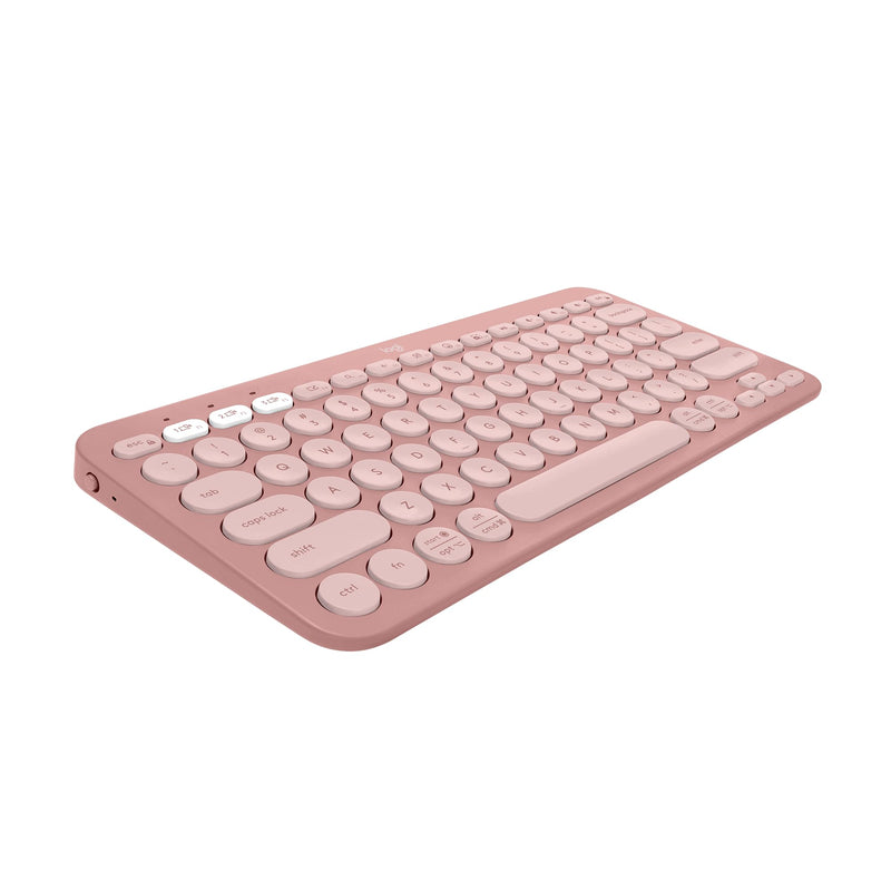 Logitech Pebble Keys 2 K380s, Multi-Device Bluetooth Wireless Keyboard with Customizable Shortcuts, Slim and Portable, Easy-Switch for Windows, macOS, iPadOS, Android, Chrome OS - Tonal Rose