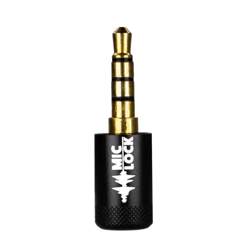 Mic-Lock Mini 3.5mm for Headphone Port - Microphone Audio and Data Security - Privacy Protector for Laptops, Smartphones, Tablets, and Computers (Black, Single Pack)