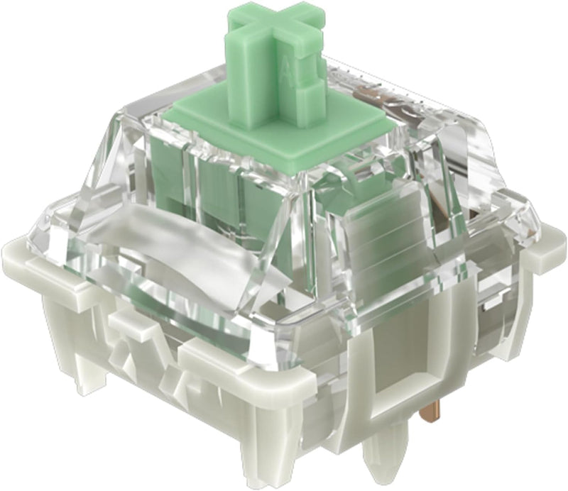 Gateron Baby Kangaroo 2.0 Keyboard Switches, 5-Pin Pre-lubed 59gf Heavy Tactile Switches,22mm Dual-Stage Spring,Suitable for MX Mechanical Keyboards (72PCS,Green) 72PCS