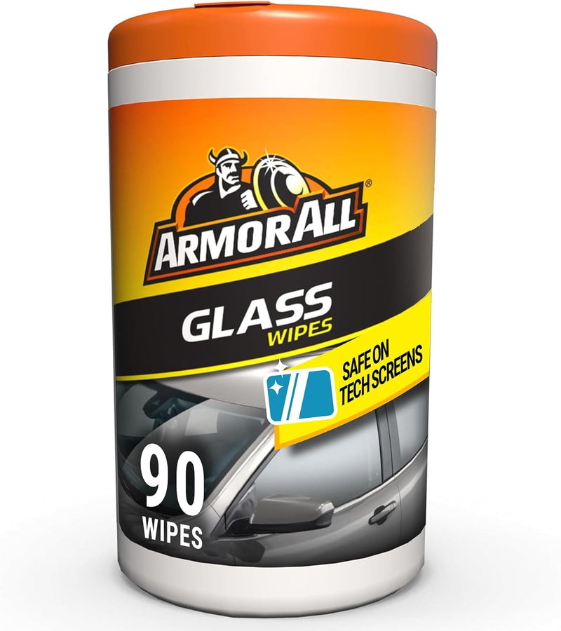 Armor All Car Glass Wipes by Armor All, Auto Glass Cleaner for Film and Grime, 90 Count