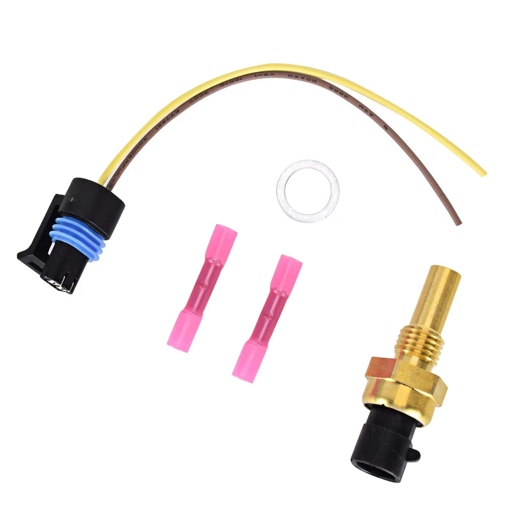 Engine Coolant Temperature Sensor Temp with Pigtail Connector Kit for Chevrolet Impala Express Silverado Suburban 1500 2500 Buick Lucerne Rainier Terraza