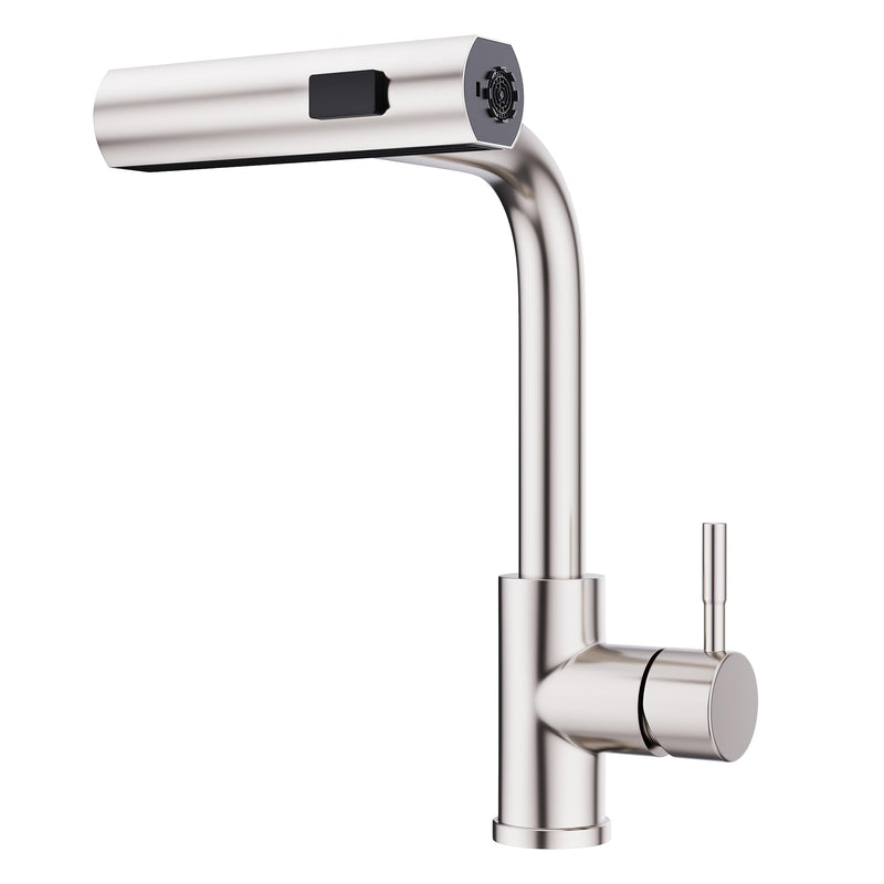 GIMILI Kitchen Faucet with Pull Down Sprayer Brushed Nickel Waterfall Modern Kitchen Sink Faucet Classic