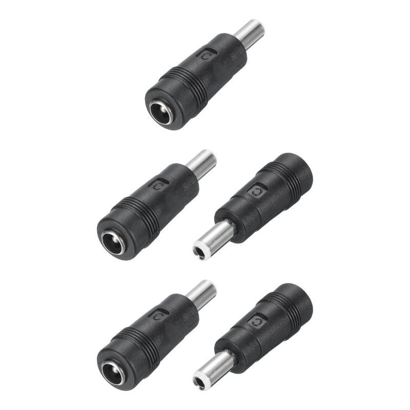 uxcell DC Power Connector Adapter, 5 Pack 5.5x2.1mm Female Jack to 5.5x2.5mm Male Plug Universal Barrel Connector for Laptop Router