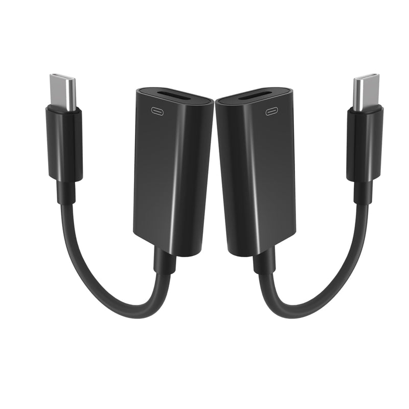 USB C Male to Lightning Female Adapter 2-PACK, USB C to Lightning Headphone Converter for Audio Compatible with iPhone 15 Series, iPad Pro, MacBook Pro and Others, also Support Charge and Data.