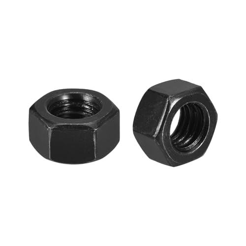 METALLIXITY Hex Nuts (5/8"-11) 25Pcs, Carbon Steel Coarse Thread Black Oxide Hexagon Nut Hardware - for DIY Home Repair Machinery, Black 5/8"-11 25