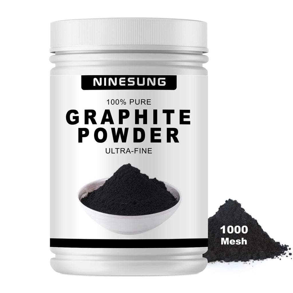 Pure Graphite Powder | 1000 Grit Superultra-Fine Graphite Powder | Graphite Lock Lubricant | Dry Graphite Lubricant | Graphite Powder for Locks | Graphite Grease - 8 oz