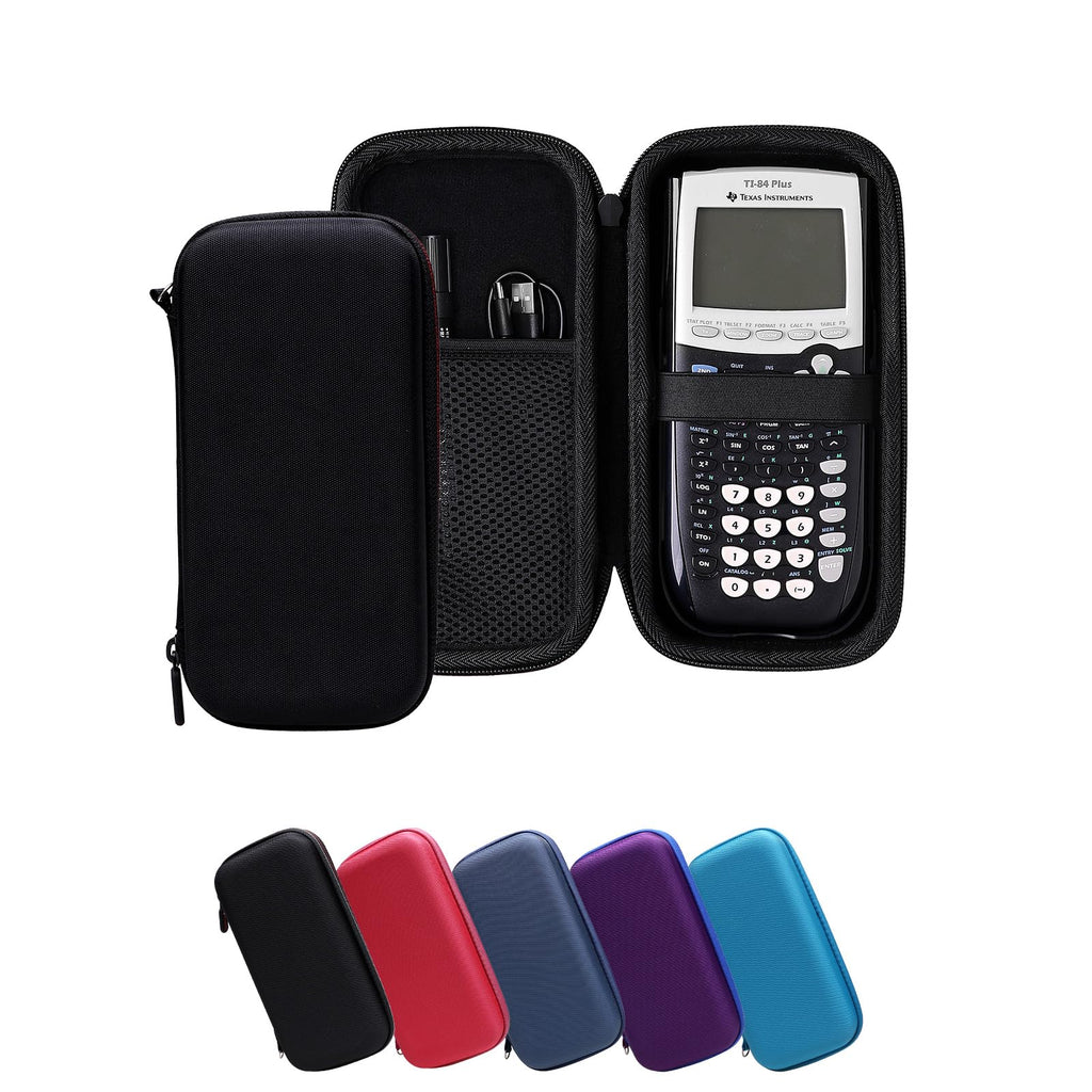 XANAD Black Hard Case for Texas Instruments TI-84 Plus CE/TI-84 Plus/TI-Nspire CX II CAS/TI-Nspire CX II/TI-83 Plus/TI-89 Titanium/TI-85 / TI-86 Color Graphing Calculator