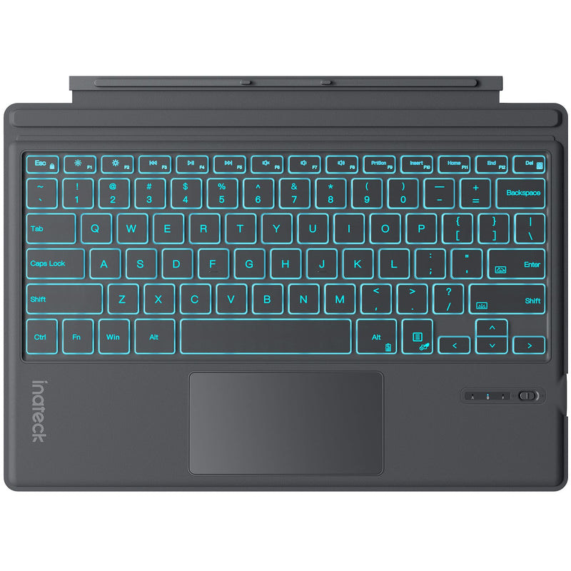 Inateck Surface Pro 7 Keyboard with Precision Touchpad, Bluetooth 5.3, 7-Color Backlight, Compatible with Surface Pro 7/7+/6/5/4, KB02027 Surface Keyboard Upgraded