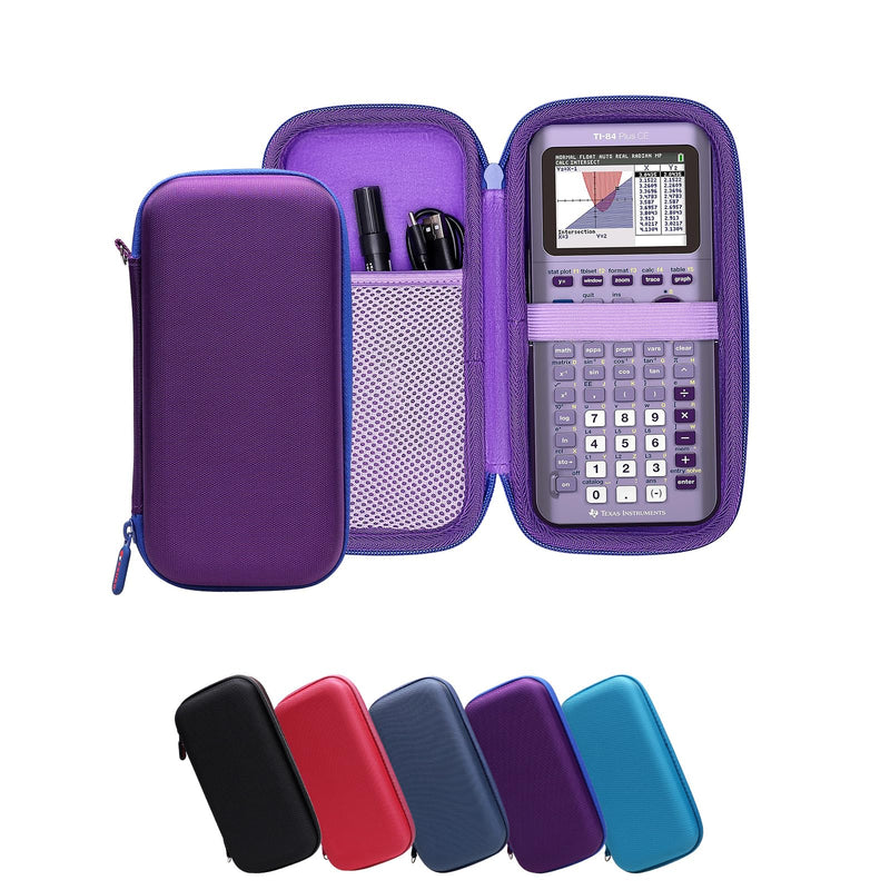 XANAD Purple Hard Case for Texas Instruments TI-84 Plus CE/TI-84 Plus/TI-Nspire CX II CAS/TI-Nspire CX II/TI-83 Plus/TI-89 Titanium/TI-85 / TI-93 Color Graphing Calculator