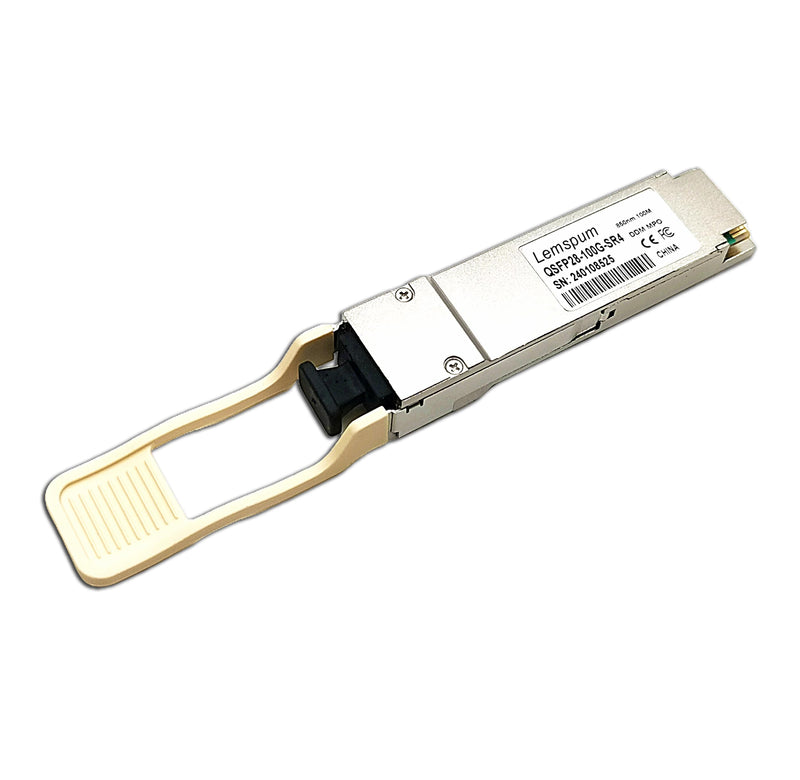1pc 100G SR QSFP28 Multimode Module 100GBASE-SR4 850nm 100m DOM MPO-12/UPC MMF Optical Transceiver Support 4 x 25G-SR Compatible with Juniper JNP-QSFP-100G-SR4, Arista/Brocade/Dell SFP-100G-SR4 ect. 100GBase-SR4| 100m 1-Pack