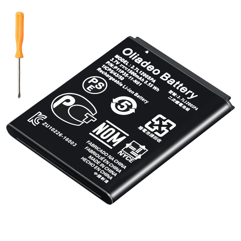 TI-84 Plus CE Battery Replacement: for Texas Instruments TI Nspire CX II - TI Nspire CX CAS II - Part No 3.7L1200SPA, P11P35-11-N01 Li-ion Battery with Tools 3.7V