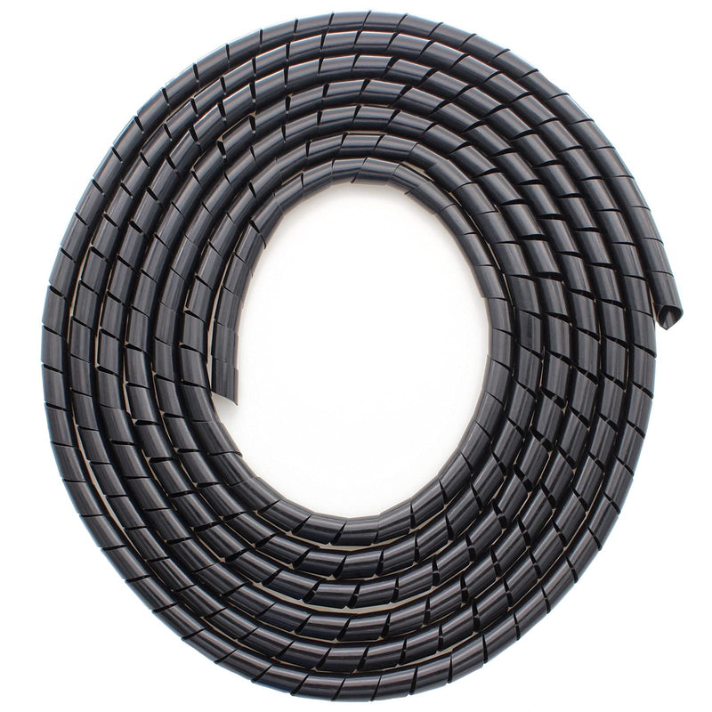 Spiral Cable Wrap,10ft – 1/2 inch Spiral Wire Wrap Cord Covers Bundle Sleeve Hose for PC TV Computer Electrical Wire Organizer, Black