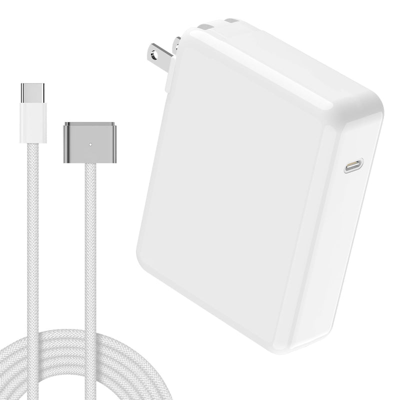 140W USB-c Power Adapter Mac Book Charger for Mac Book Pro 14 16 inch 2021 2023 M1 M2, Mac Book Air 13 15 inch M2 M3 2022 2023 2024, 6.6 FT Braided Magnetic USB-c to Mag 3 Cable LED Indicator 140W-2