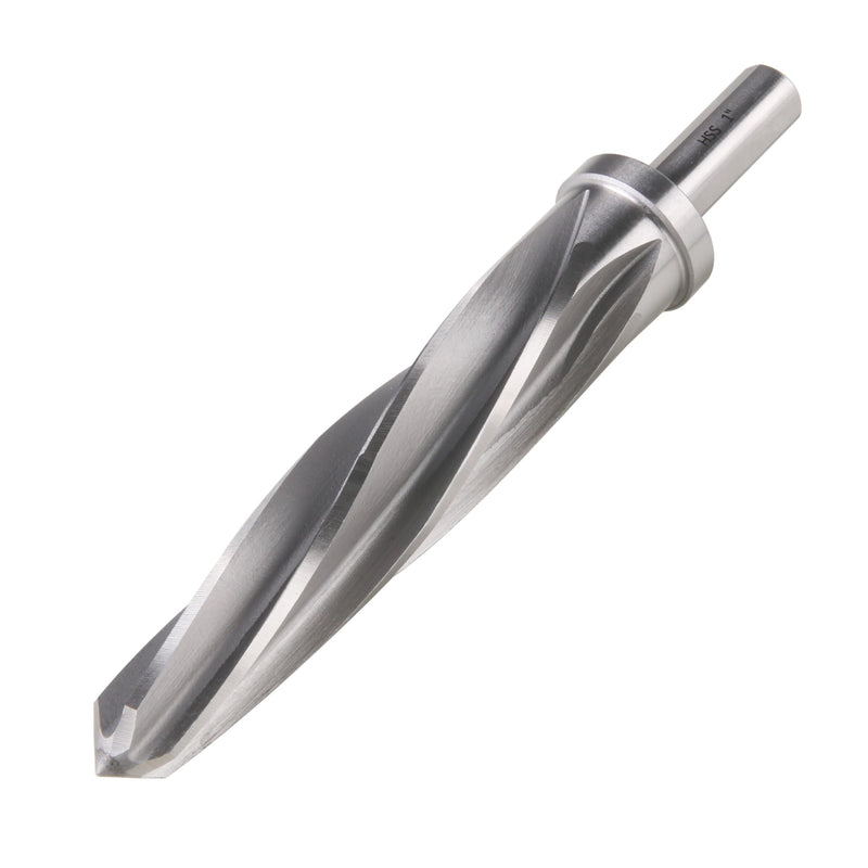 1" Bridge/Construction Reamer, M2 HSS Taper Chucking Reamer Drill Bit for Steel Alloy Aluminum Metal Wood Plastic, 1/2” Shank Chuck, Spiral Flutes, to Enlarge/Align Holes, 25mm M2 1"