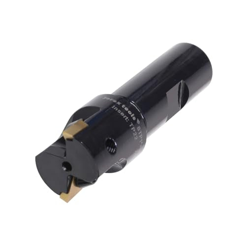 3/4" Shank Indexable End Mill, 1" Cutting Diameter with 2 Pcs Replaceable Carbide Inserts 1 in
