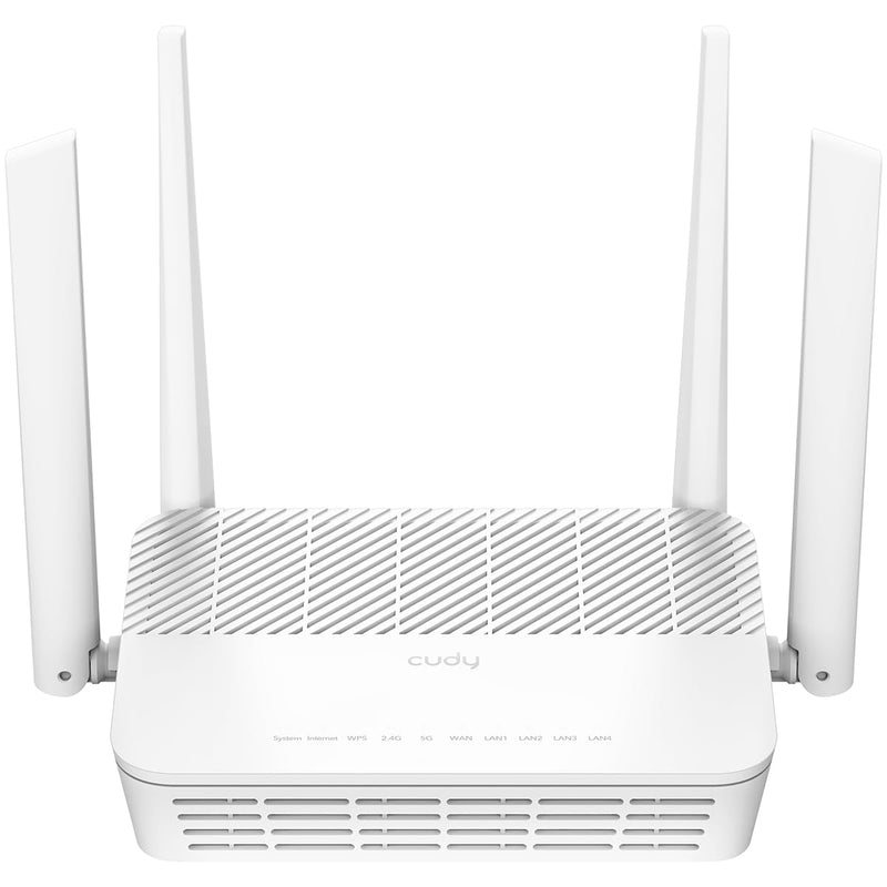 Cudy AX3000 Multi Gigabit Dual Band WiFi 6 Mesh Router, 2.5Gbps WAN RJ45 Port, 4 Gigabit RJ45 Ports, 4 5dBi Antennas, MU-MIMO, OpenVPN, Wireguard, Zerotier, Ipsec VPN, Cloud APP