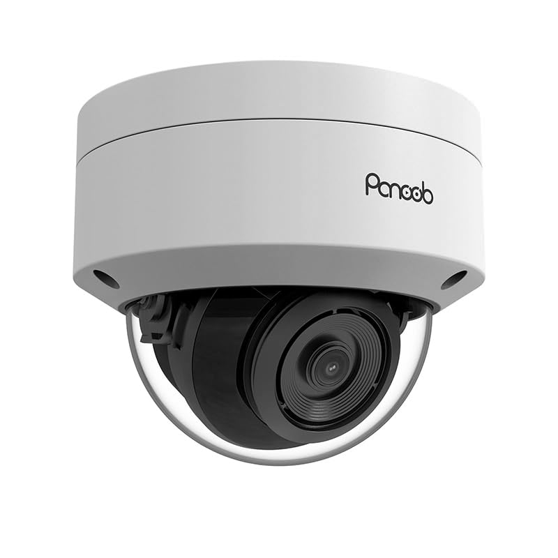 5MP PoE Camera with Mic, H.265 Outdoor Vandal Dome Security PoE IP Camera, AI Human Detection, 100ft IR Night Vision, 2.8mm Lens IP66 IK10 Resistance, 110° Wide Angle, PD54BA1-5M (Not PTZ) 5MP DOME CAMERA