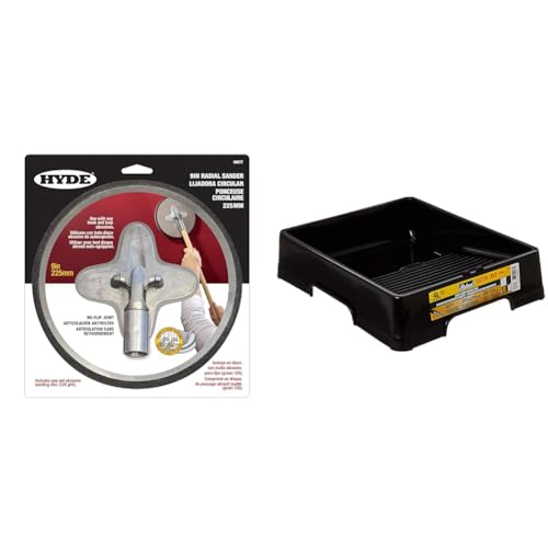 Hyde 09977 Radial Sander and Richard 92067 4 Liter Heavy Duty Jumbo Plastic Tray Bundle 9977 9" Radial Sander Sander + Jumbo Plastic Tray 91/2", 4Liter