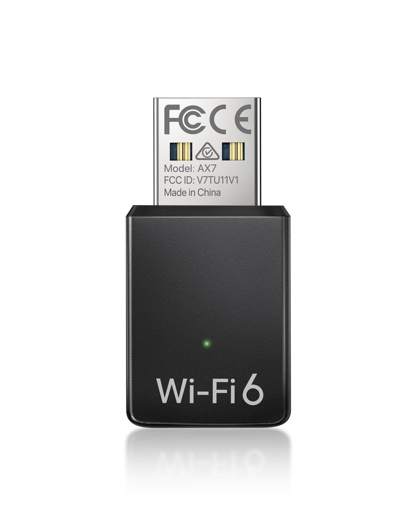 BrosTrend AX900 USB WiFi Adapter for Desktop PC Laptop, Mini WiFi 6 Adapter for Windows 11/10/7, Wi-Fi 6 USB Dongle Dual Band 5GHz 600Mbps + 2.4GHz 286Mbps, Wireless Dongle, Wi-Fi Stick USB2.0