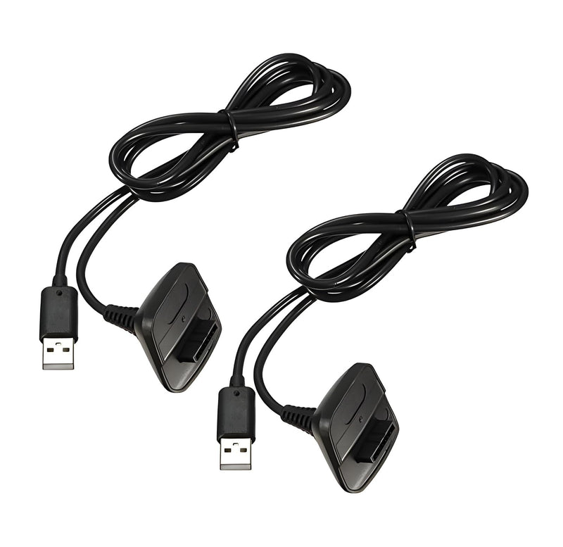 2Pack 1.5m Charging Cable for Xbox 360, Wireless Controller USB Charging Cable Compatible with Microsoft Xbox360 / Xbox 360 Slim Wireless Game Controllers