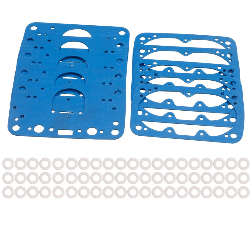 8-2000QFT Carburetor rebuil kit Gasket,Fuel Bowl Gasket Kit Assembly Fit for Holley 8-2000 M2300 4150 Carburetor Rebuild Kit. 8-2000QFT Gasket kit for Holley 4150 Carburetor Jet kit (Blue) Blue