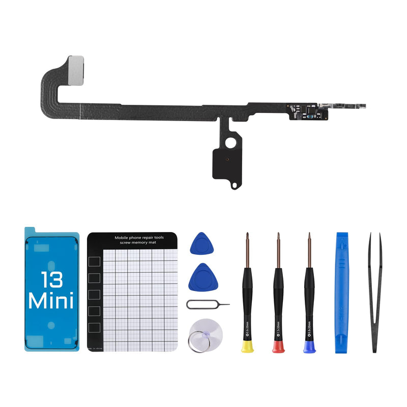 for iPhone 13 Mini Replacement Bluetooth Antenna Signal Flex Cable Part for iPhone 13Mini Bluetooth Wireless Connector Antenna with Fix Tool Kit Screwdrivers A2626 A2628 A2629 A2630 A2481
