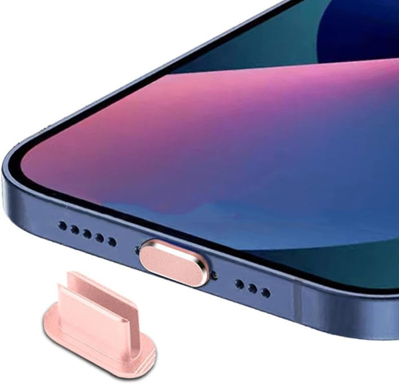 Pink Anti Dust Plug for iPhone 15 / 15Pro / 15 Pro Max / 15Plus Charge Port Plugs Stopper Mobile Phone Protection Cap,Charging Dust Cover Plug, Cell Phone Anti-Dust Plugs for Laptop Smartphones