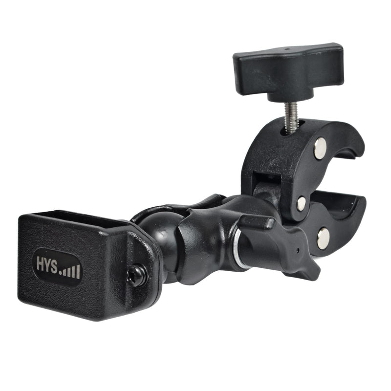 HYS Motorcycle Ham Radio HT's Mount, Bike Walkie Talkie Mount [Secure Protection], Bicycle Mount Holder for Mountain Bike/ATV/Scooter Handlebar, for Midland Motorola Cobra Icom HT’S with Belt Clip