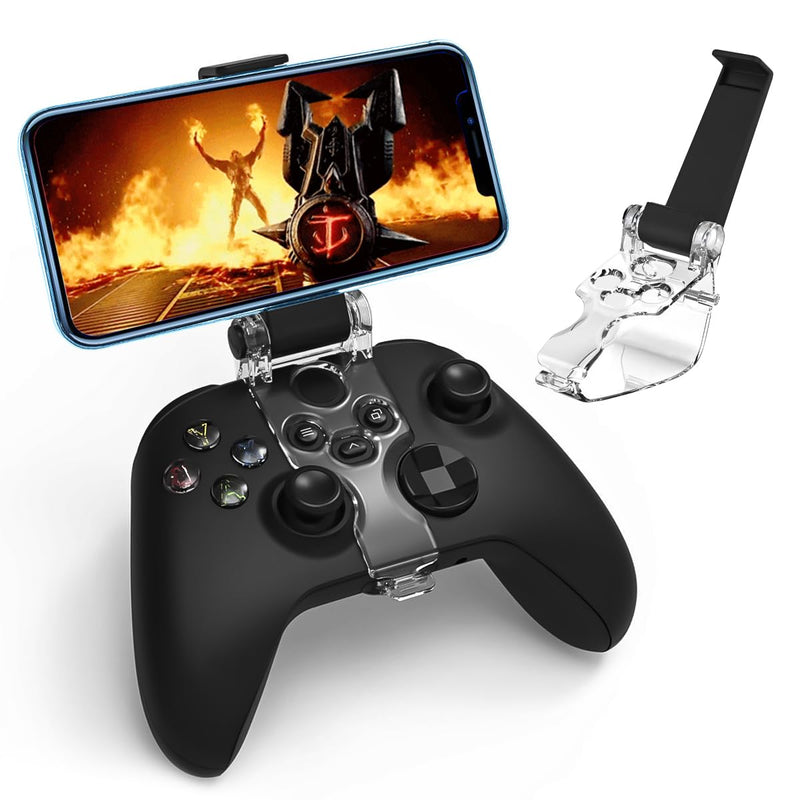 Phone Mount for Xbox Series X Controller, Xbox Series X Controller Mobile Gaming Clip Mobile Phone Holder for Xbox Series X Adjustable Xbox Series S/X Controller Gaming Phone Clamp Black