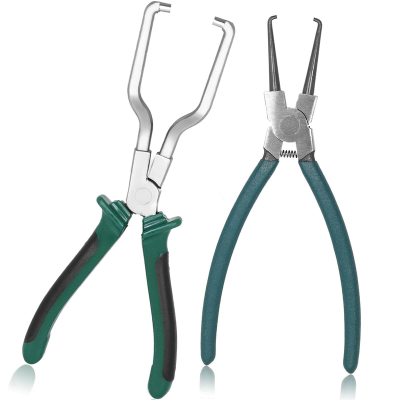 Gasgimos-2 Pcs 9 Inch Electrical Disconnect Pliers, Fuel Filter Caliper/Fuel Line Petrol Clip Pipe Pliers, Automotive Hose Disconnect Tools, Suitable For Car Maintenance and Repair.