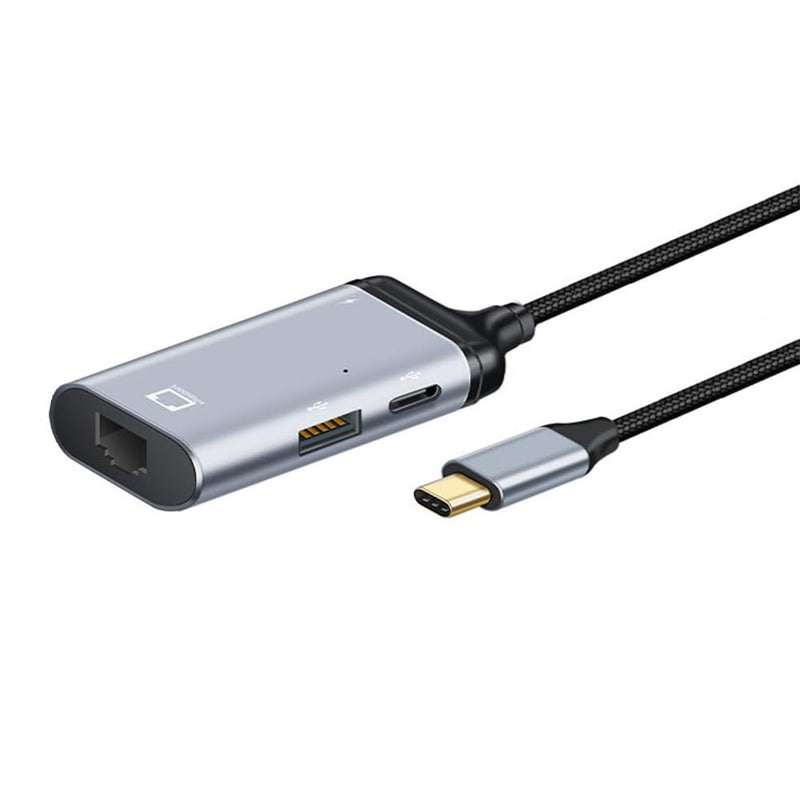 NFHK USB-C Type-C USB3.1 to 1000Mbps Gigabit Ethernet Network LAN Adapter with Female PD Power Port USB-C to LAN 1000Mbps+PD+OTG