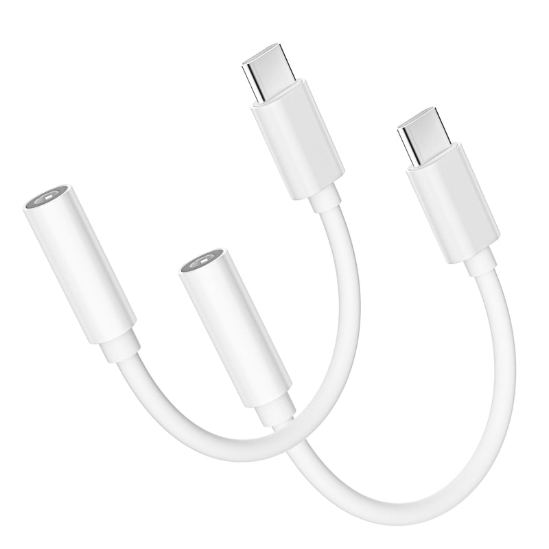 [MFi Certified] USB C to 3.5mm Headphone Jack Adapter for iPhone 15,2Pack Headphone Adapter for iPhone 15 Aux Audio Dongle Compatible with iPhone 15/15 Plus/15 Pro/15 Pro Max,Galaxy S23 S22 Ultra