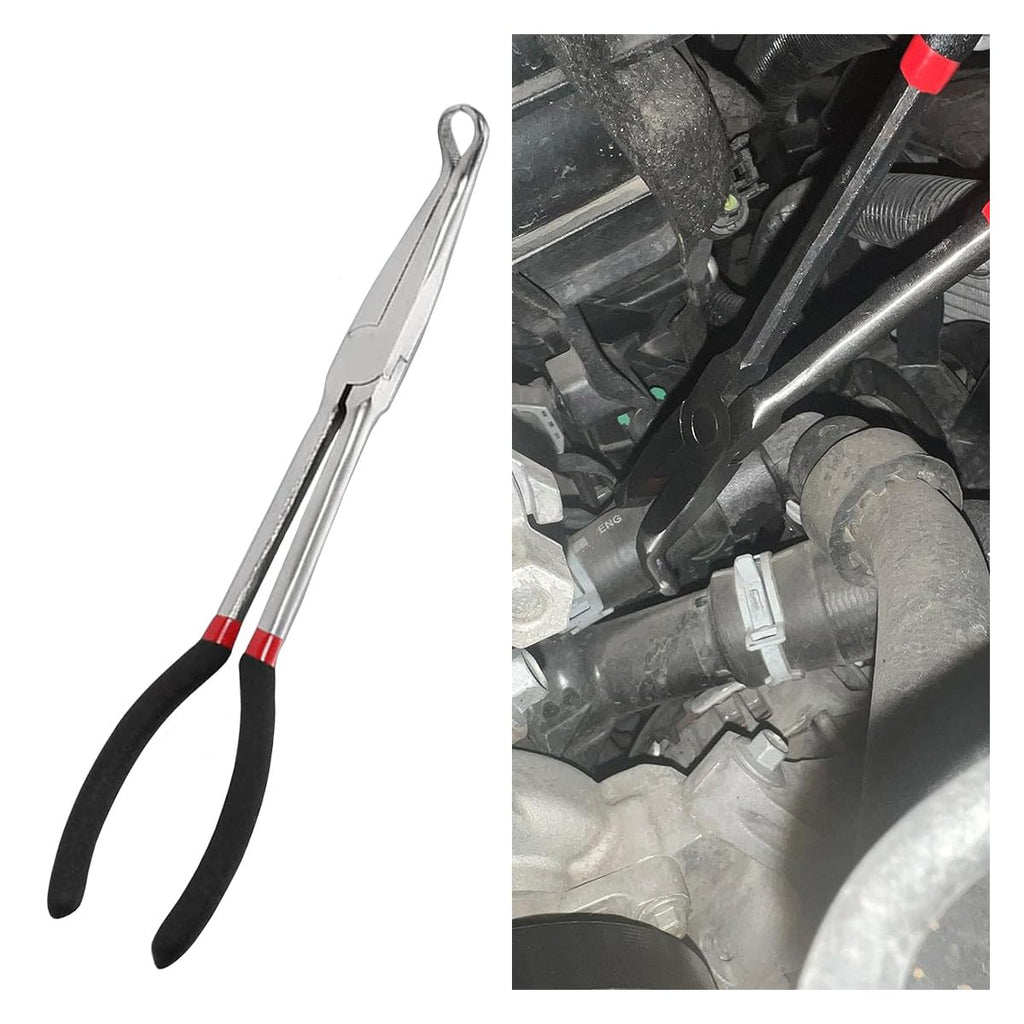 11 Inch Car Electrical Disconnect Pliers, Electrical Connector Disconnect Pliers Car Fuel Feed Pipe Plier, O-Shaped Car Soldering Aid Pliers Fuel Line Hose Clip Clamp Removal Tool