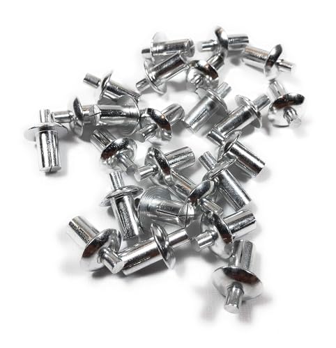 Aluminum Drive Rivet, 5/8" Diameter X .226 - .336 Grip Range | Brazier Head | Plain Finish (500) 500