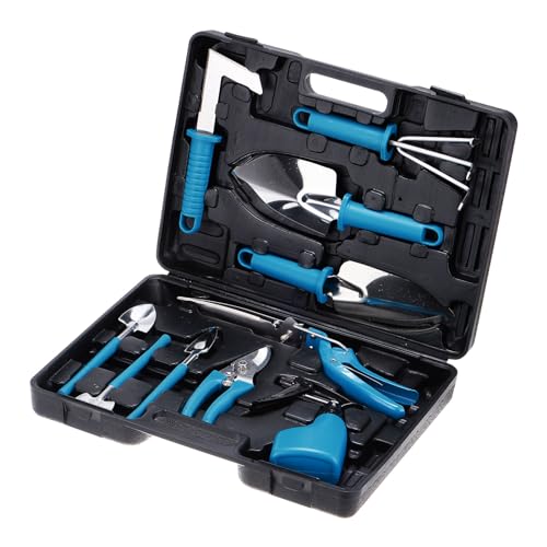 HARFINGTON 1Set Garden Tool Set 10Pcs Plastic Gardening Planting Tools Kits Blue
