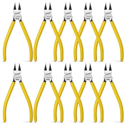 BOOSDEN 10 Pack Flush Cutters, 6'' Floral Wire Cutters Heavy Duty 6''-10 Pack