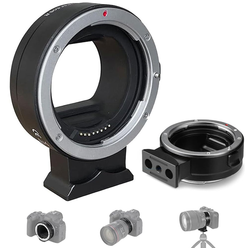 EF-EOS R Lens Mount Adapter for Canon EF/EF-S Lens to EOS R, RF RP R3 R5 R6 R7 R8 R10 R50 Cameras, Auto-Focus Lens Converter Control Ring EF to EOS R RF Mount Adapter with 1/4" Install Mount