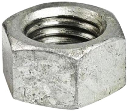 Hillman 1/2" Galvanized Flat Washers 50-Pack and Grade 2 Galvanized Steel Hex Nuts 1/2"-13 Thread, 3/4" Width, 7/16" Thick 50-Pack