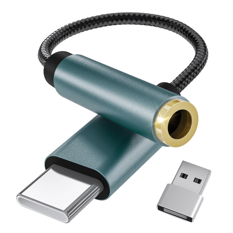 USB C DAC Dongle Amplifier [♪Ultimate Audio Experience♪] USB-C to 3.5mm Audio Adapter with CX31993 Chip Supports Hi-Resolution 32-bit/384kHz Lossless HiFi Music Compatible with Type C Smartphones