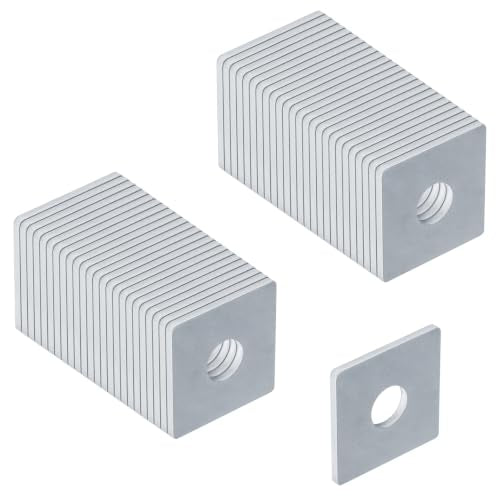 50 Pack Square Washers for 1/2" Bolt,1-5/8"x 1-5/8" 1.57 inches