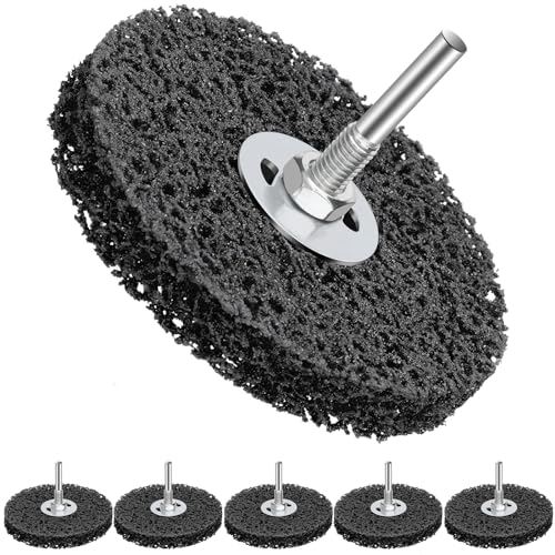 Pack of 5 100 mm Nylon Fabric Disc, Coarse Grinding Disc Set, CSD Disc Sanding Disc for Angle Grinder of Paint, Rust Welds, Cleaning Removal of Paint Rust, Mixed Colors