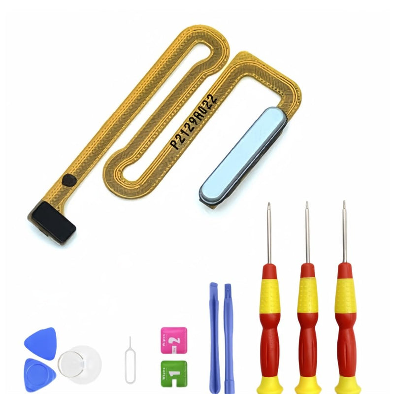 Galaxy A13 5G Power Button Flex Cable Replacement for Samsung Galaxy A136U Fingerprint Sensor Home Button Flex Cable Connector Replacement Parts 6.5 Inches(US Version) (Blue) Blue