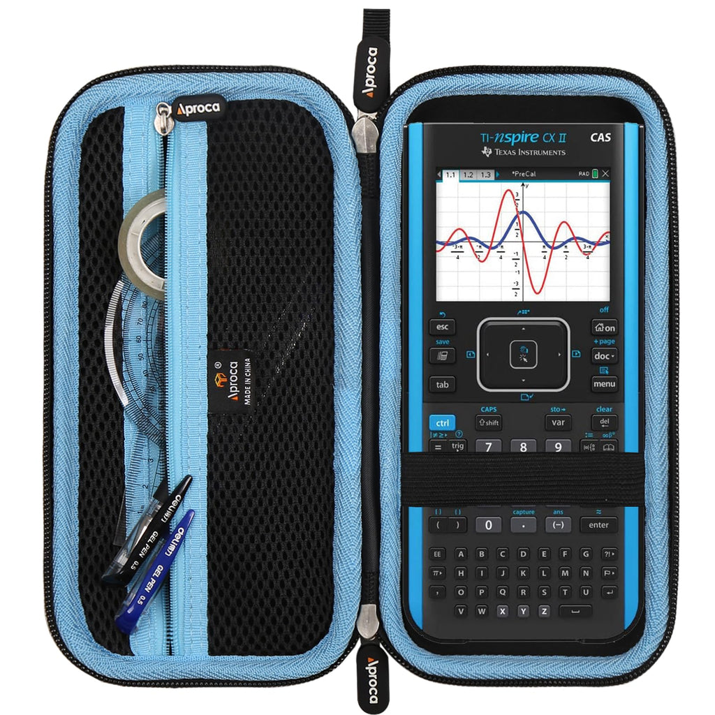 Aproca Blue Hard Storage Case, for Texas Instruments TI-Nspire CX II CAS Color Graphing Calculator