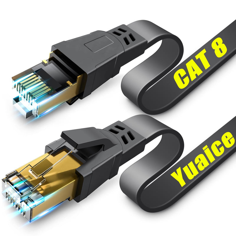 Cat 8 Ethernet Cable 30FT, 40Gbps 2000MHz High Speed Gaming LAN Cable, Gold-Plated RJ45 Shielded STP, Weatherproof UV Resistant, Compatible with Cat7/Cat6/Cat5e/Cat5, for Router/PS5/Xbox/PC CAT8-30FT