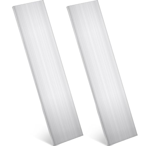 Hicarer 2 Pcs 1/4 (6mm) x 3 (75mm) Aluminum Flat Bar Square Aluminum Sheet Metal 6061 12" Long General Purpose Plate