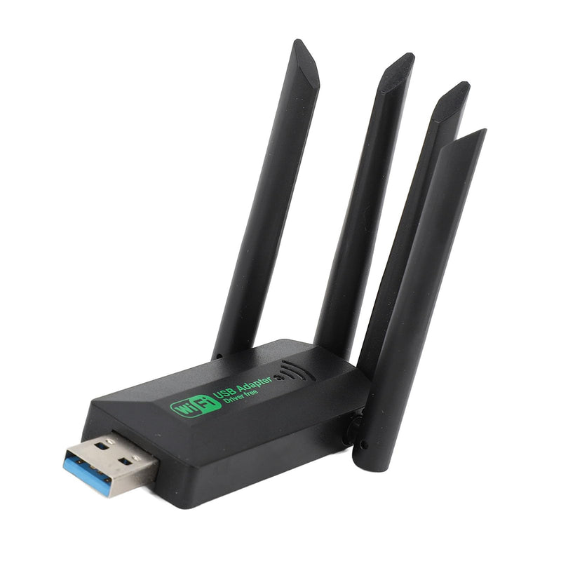 USB Adapter, 1200Mbps Dongle USB 3.0 Dual Band 5G 2.4G, Network Adapter for Desktop Laptop PC, Dual 5dBi Antennas, Supports