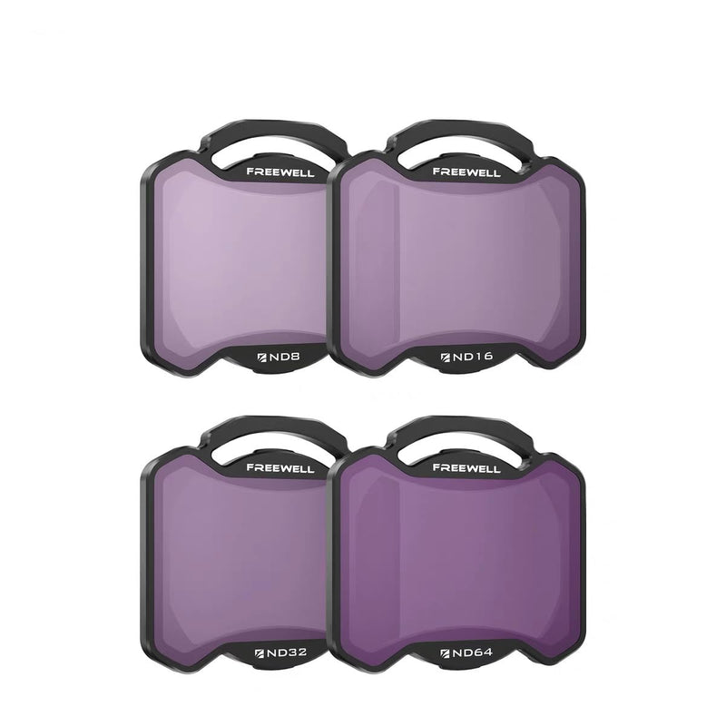 Freewell Standard Day 4Pack ND8, ND16, ND32, ND64 Filters for Avata 2: Enhance Your Aerial Photography Standard Day Kit