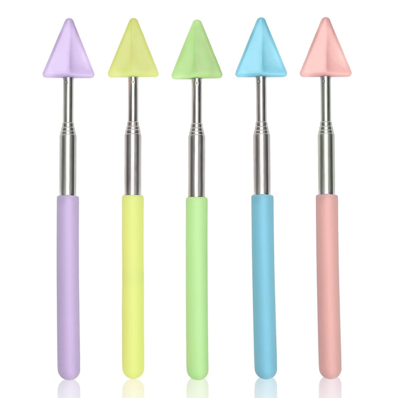 5pcs Telescopic Teachers Pointer, Teachers Pointer Stick Arrow Retractable Extendable Hand Pointer Stick for School Teachers Classroom Office Presentation Whiteboard Supplies